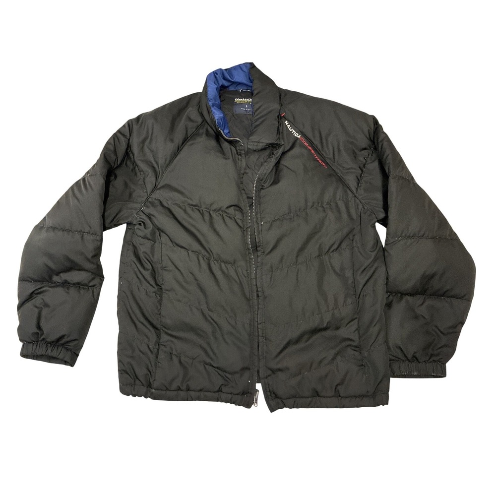 Nautica Competition Component Series Westerly Down Puffer Jacket Black‎ Mens L